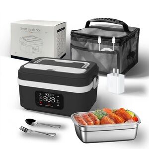 Cordless Electric Lunch Box for Adults, Rechargeable Self-Heating Food Warmer